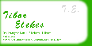 tibor elekes business card
